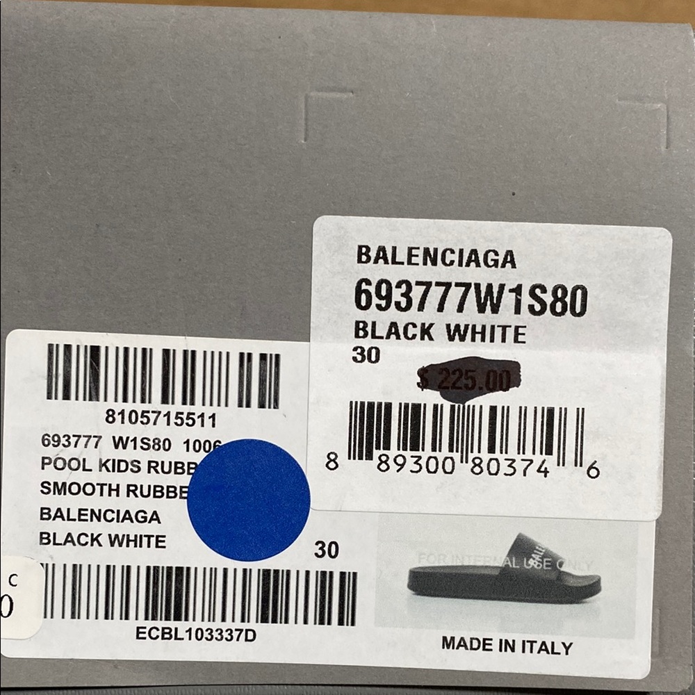 Balenciaga Kids Black Slippers - Picture 5 of 7